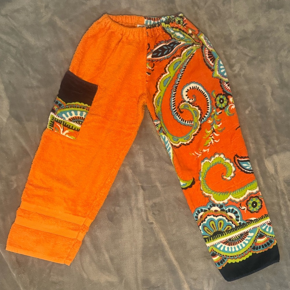 Absorbent towel pants perfect for swim meets or pool/beach